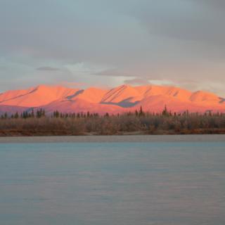 Setting sun on the Maiyumerak Mountains on the south side of the Noatak River