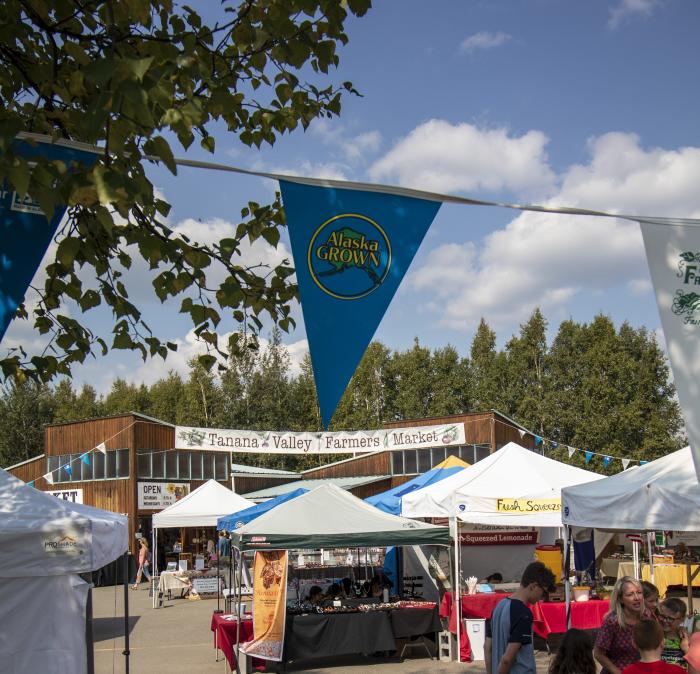 Bill Wright | Explore Fairbanks booths and tents at Farmers Market