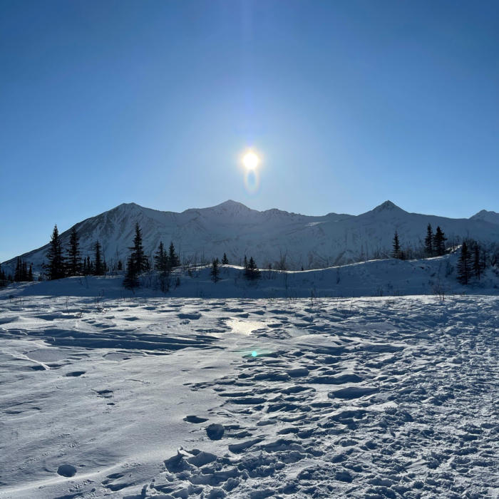 Amy Geiger Explore Fairbanks Sun and Mountains near black rapids