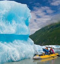 State of Alaska Michael DeYoung Kayakers in Valdez Glacier Lake